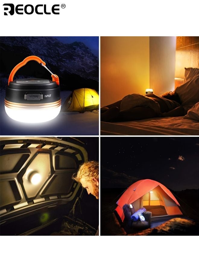 ريوكل فانوس تخييم LED محمول مع مصباح يدوي قابل للشحن عبر يو إس بي ضوء عمل ليلي ساطع جداً مادة مقاومة للماء مناسب للطوارئ المغامرات التخييم الصيد - Image 5