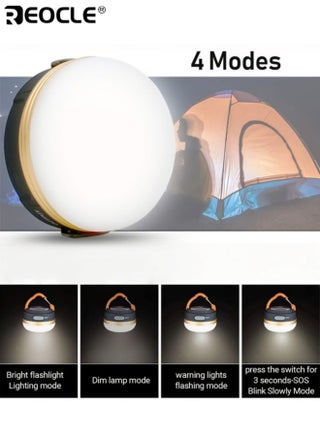Portable LED Camping Lantern with USB Rechargeable Flashlight Super Bright Night Work Light Waterproof Material Suitable for Emergencies Adventures Camping Fishing - view 4