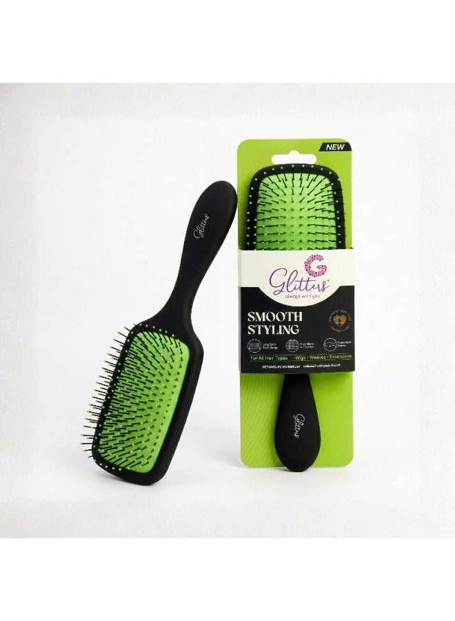 Glitters AuraFlow Detangling Hairbrush - Smooth Styling Vent Brush for All Hair Types - Image 1