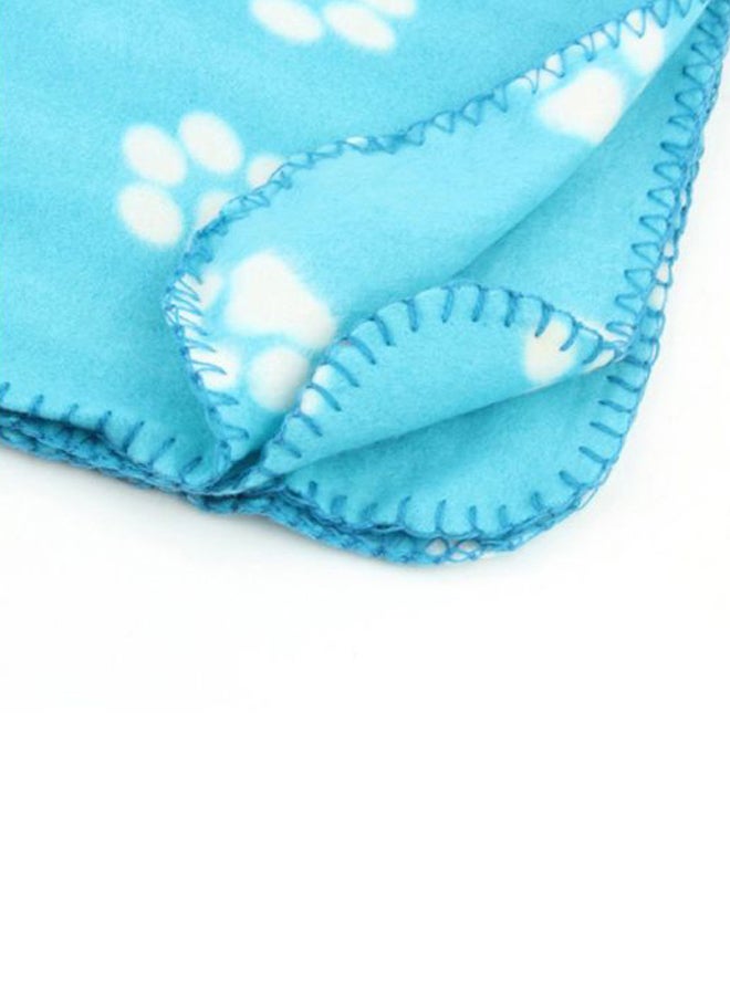 OUTAD Hot Sell Lovely Design Paw Prints Fleece Couture Blanket Mat Blue - Image 2