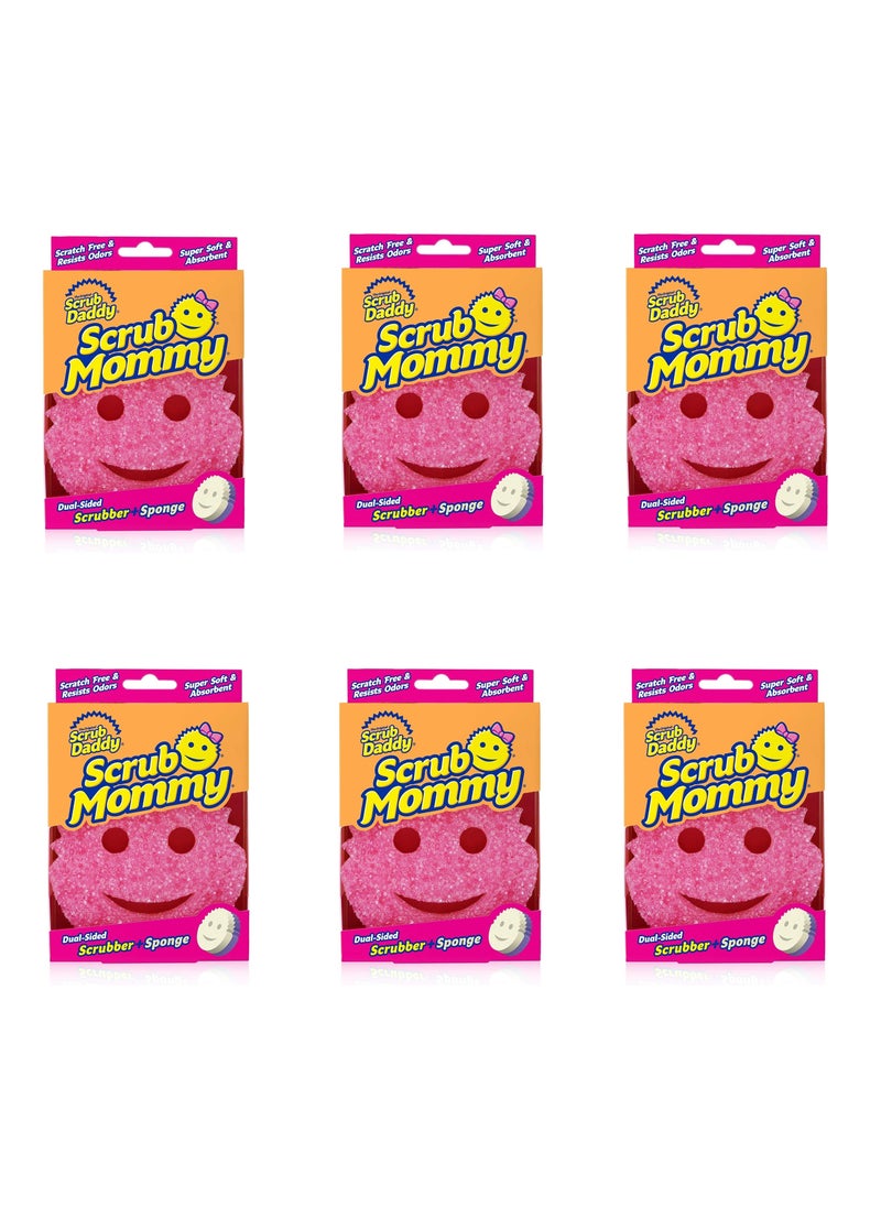 Scrub Daddy Scrub Daddy Scrub Mommy Variety Pack - Scratch-Free Multipurpose Dish Sponge - BPA Free & Made with Polymer Foam - Stain, Mold & Odor Resistant Kitchen Sponge (6 Count)  - Image 1