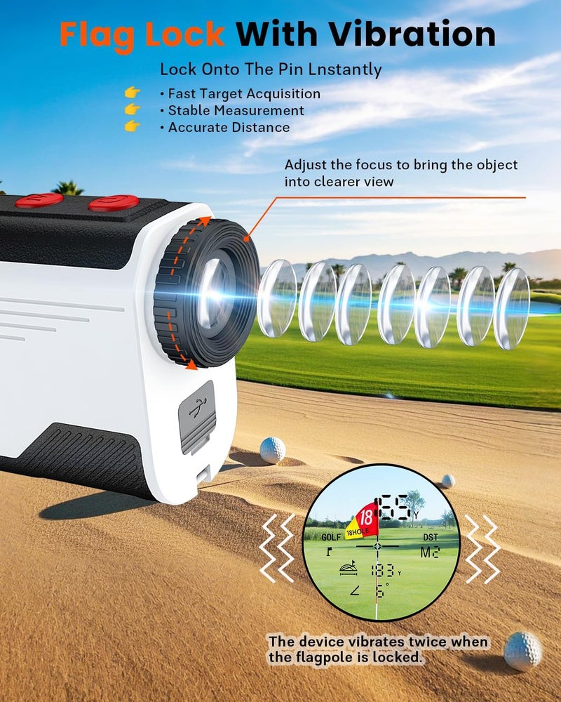 AZZWNGY Golf Rangefinder with Slope - 1500 Yards Laser Range Finder for Golf & Hunting - Image 4