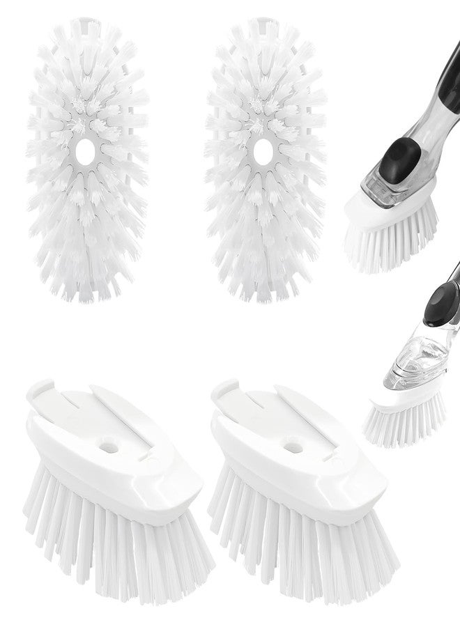 Pamrack Dish Brush Refill, 4 Pack Dish Brush Replacement Head for OXO Dish Brush, Brush Dispenser Refill Fits Soap Dispensing Handle - Image 1