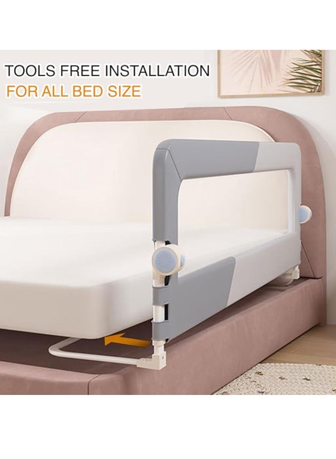 Foldable Toddler Bed Rails,Safety Baby Bed Rails Guard, Bed Fence Protector Rail, Adjustable Heights Kid Bed Guard Rail for Twin Queen King Full Size Beds 1.5m - Image 1