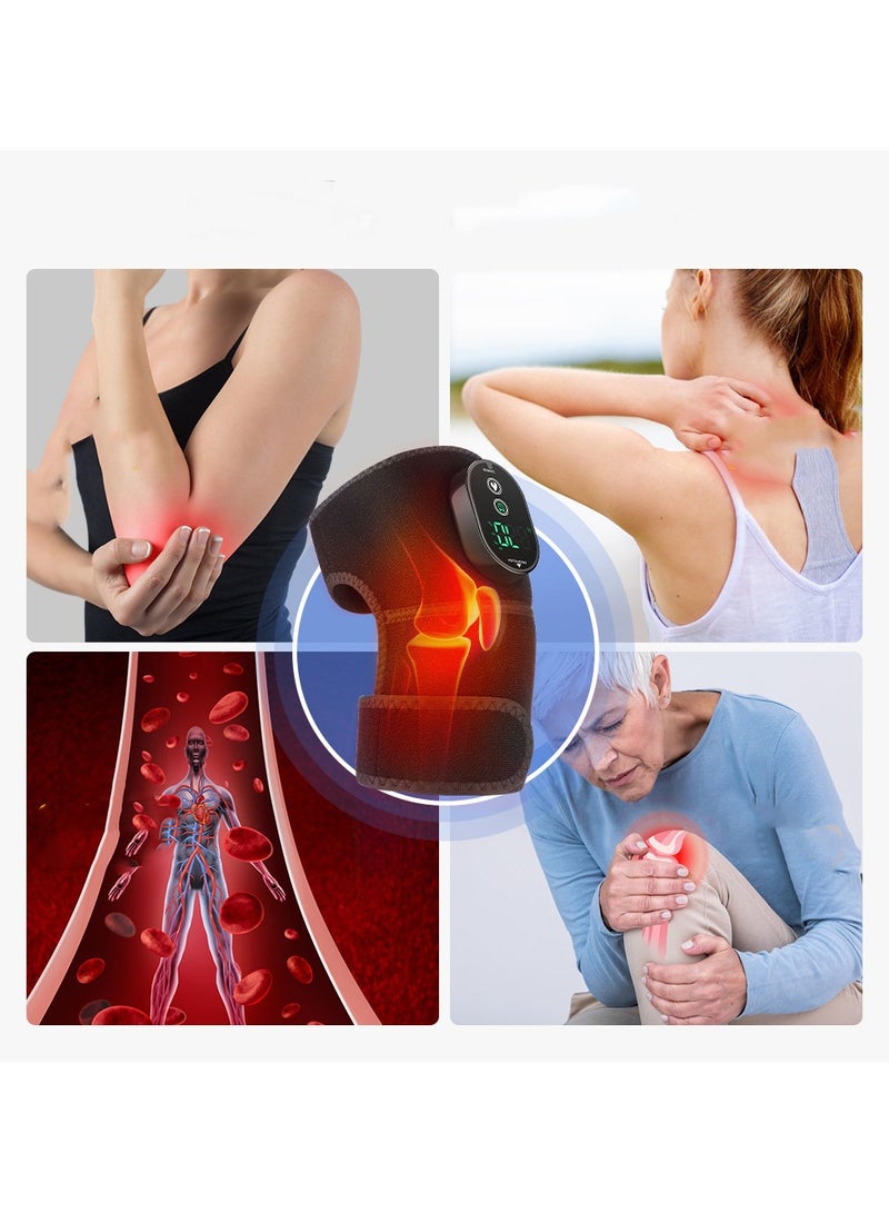 Generic Smart Touch Screen Wireless Knee Massager, Heated Knee Support Bag With Massager, Regular Heated Shoulder Massager, Rechargeable Heated Massager Bag With Infrared And Vibration Functions For Knee/Elbow/Shoulder Relaxation, Arthritis/Joint Stiffness/Muscle Strain (double)  - Image 2