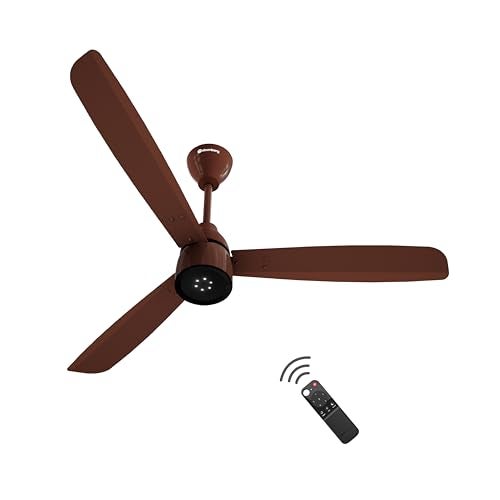 atomberg Renesa Enzel 1200mm BLDC Ceiling Fan with Remote | 5 star | Advance Air+ Technology | LED Speed Indicator | Low Noise | Sleek Design | Power Saving | 3 Year Warranty | Gloss Brown - Image 1