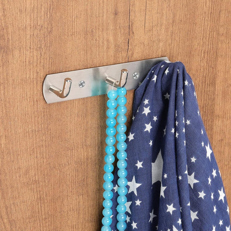 Fortune Premium Stainless Steel Coat Bath Towel Hook Hanger Rail Bar - 2, 3 Hooks - Image 4