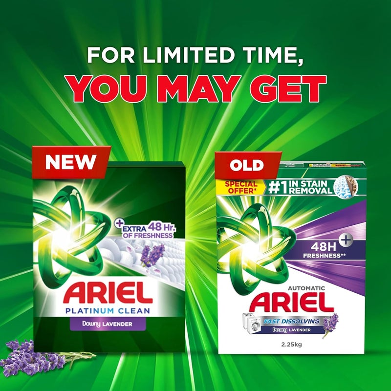 Ariel Fast Dissolving Laundry Detergent Powder with Lavender, 9 KG - Image 3