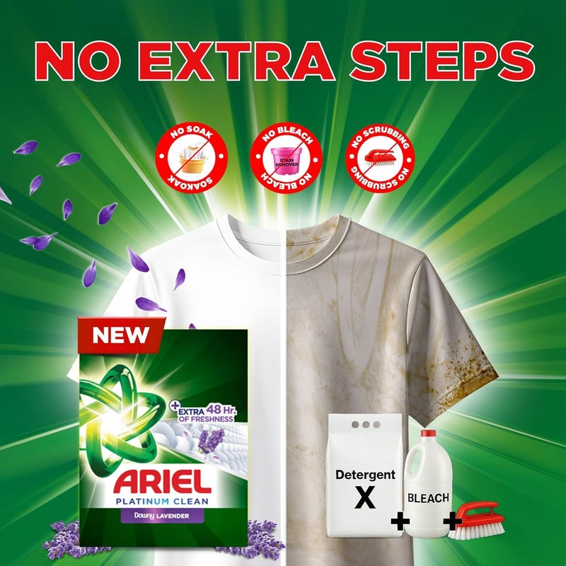 Ariel Fast Dissolving Laundry Detergent Powder with Lavender, 9 KG - Image 4