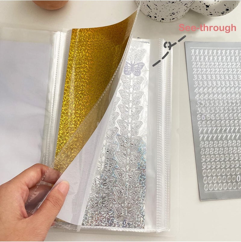YOAVIP 4.8 x 9.6 Large Clear Storage Book for Stickers Organizer Binder 50 Page - Image 5