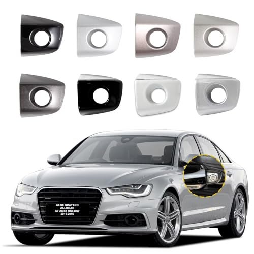 Goholy Car Door Handle Cover Cap Compatible with Audi A6 S6 Quattro Allroad A7 A8 S8 RS6 RS7 20112016 4H1837879 Door Handle Key Cover Door Handle Accessories Front Left Driver Side Lock Cap Gray - Image 1