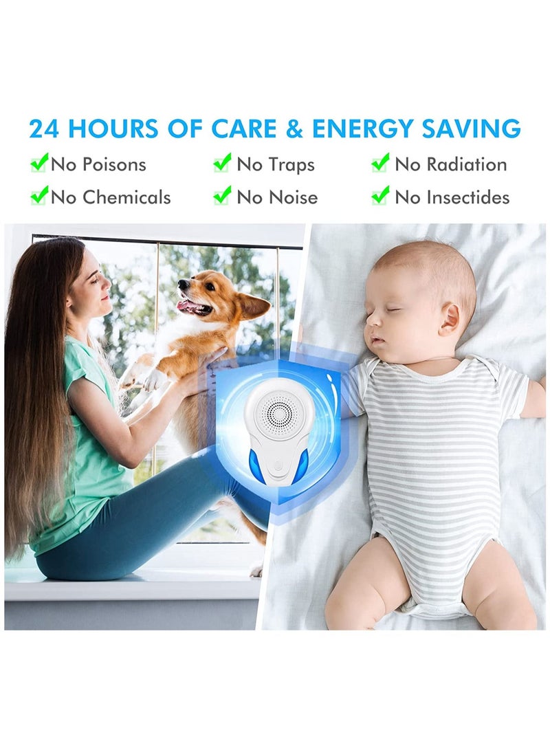 Ultrasonic-Pest-Repeller (6 Packs), Pest Repellent Ultrasonic Plug-in Indoor Electronic Pest Control, for Roach, Mouse, Bugs, Mosquito, Mice, Spider,Fruit Fly