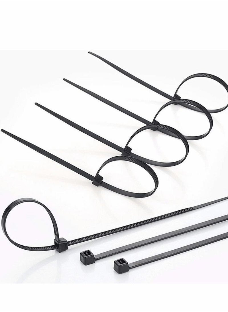 KASTWAVE Black Cable Ties  100 mm 2.5 mm,4" Premium Tie Wraps Self Locking Small Nylon Zip Ties for Home Office Garage and Workshop 1000 Pack  - Image 4