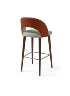 Woplek White&Red Fabric Comfort Barstool  - Image 2
