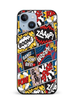 Protective Case Cover For Apple iPhone 15 Pop Art Design Multicolour