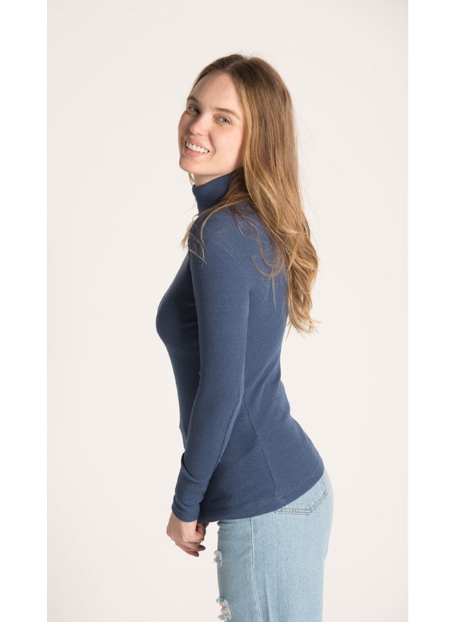 Marco Bergamo HIGH COLLAR RIBBED TOP - Image 3