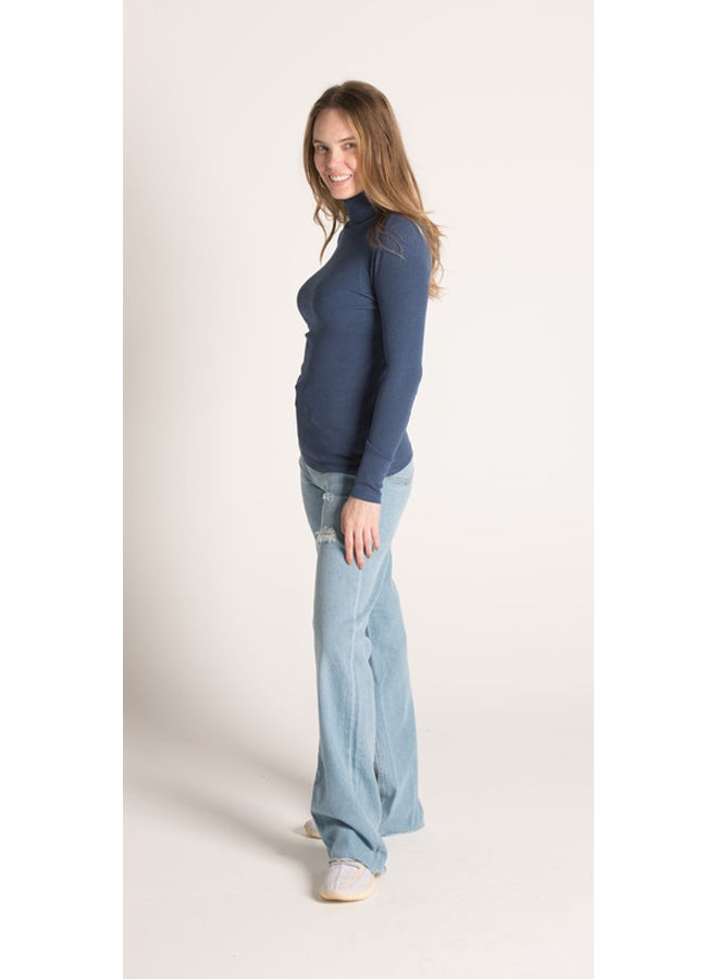 Marco Bergamo HIGH COLLAR RIBBED TOP - Image 4