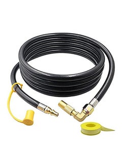 Propane Elbow Adapter with Extension Hose 12FT Propane Quick Connect Hose RV to Grill for Blackstone 17'' and 22'' Griddle Lp Quick Connect Hose For Rv Grill Camp Chef Stove Portable Fire Pit