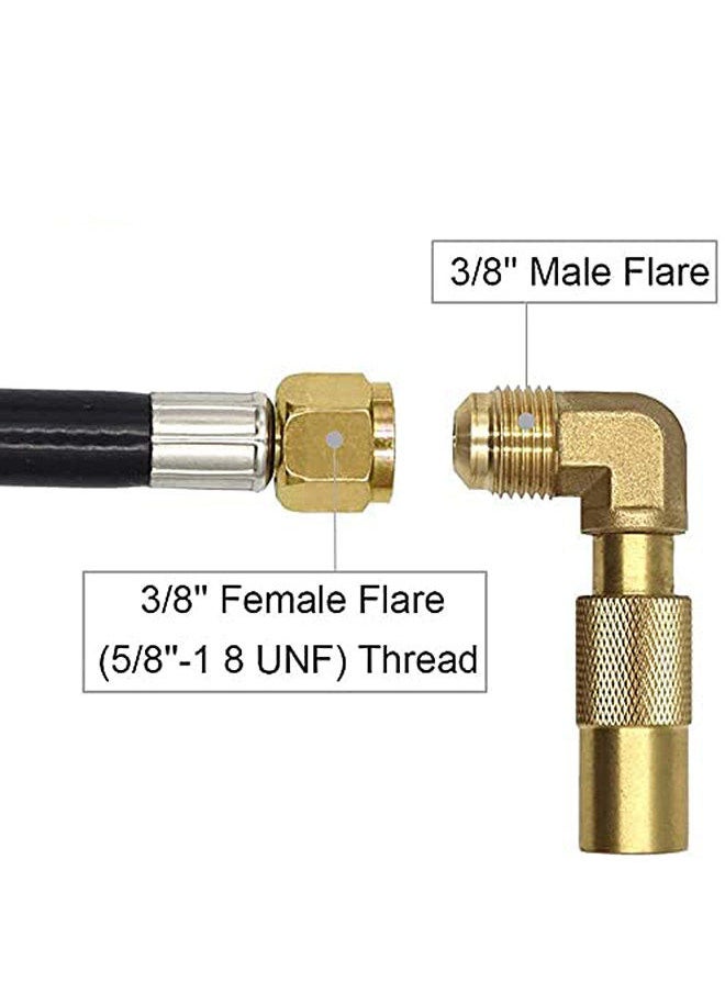 Generic - Propane Elbow Adapter with Extension Hose 12FT Propane Quick Connect Hose RV to Grill for Blackstone 17'' and 22'' Griddle Lp Quick Connect Hose For Rv Grill Camp Chef Stove Portable Fire Pit - Image 1