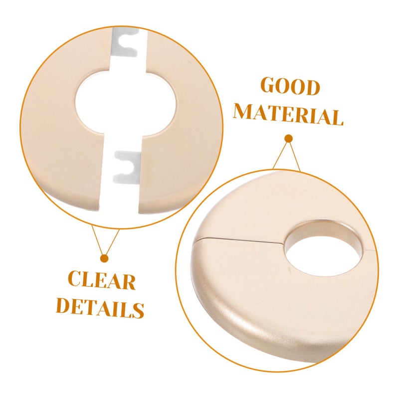 Decorative Flange Pipe Cover Round Split Wall Plate Golden Conceals Openings - Image 4