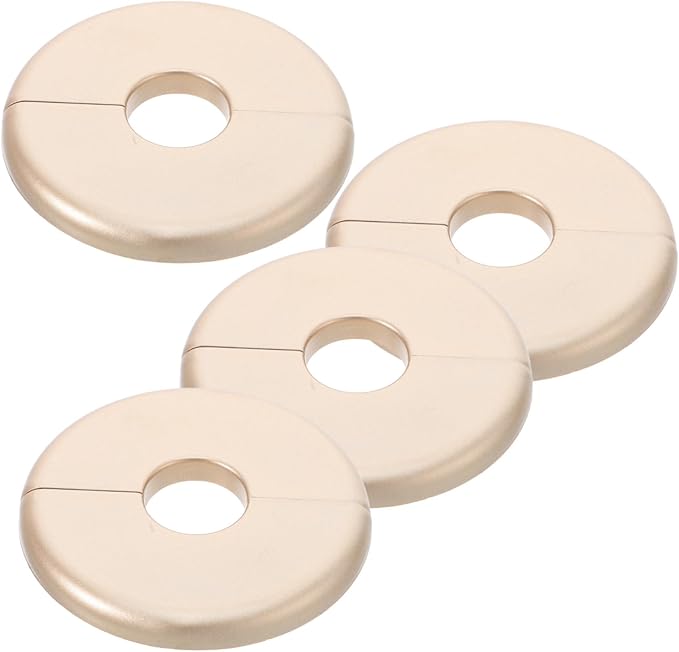 Decorative Flange Pipe Cover Round Split Wall Plate Golden Conceals Openings - Image 1