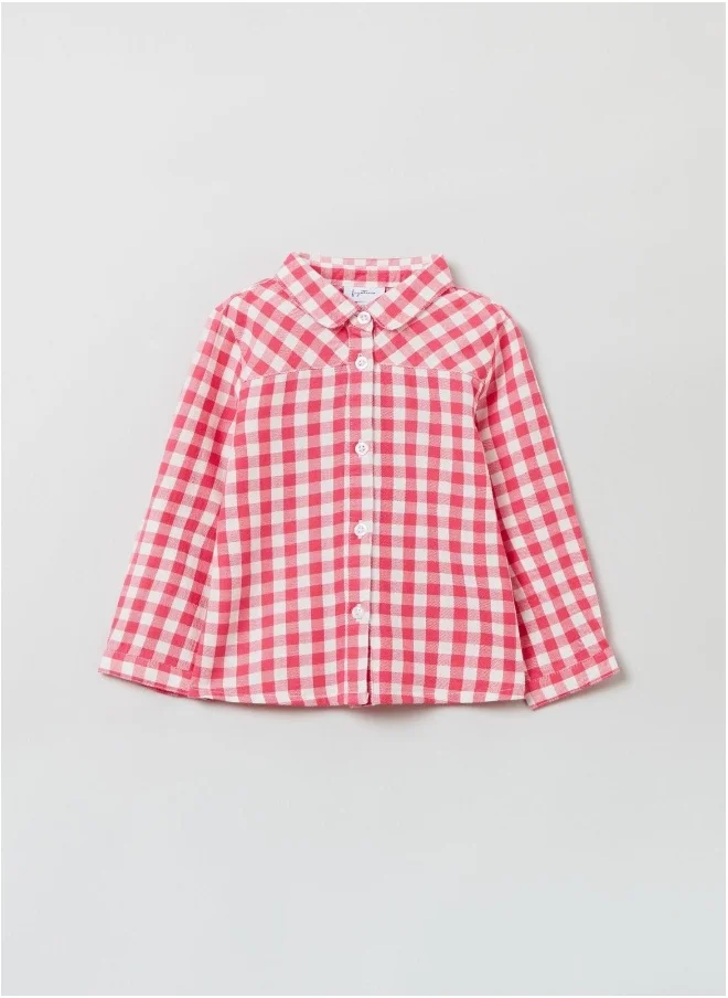 او في اس Ovs Check Cotton Shirt