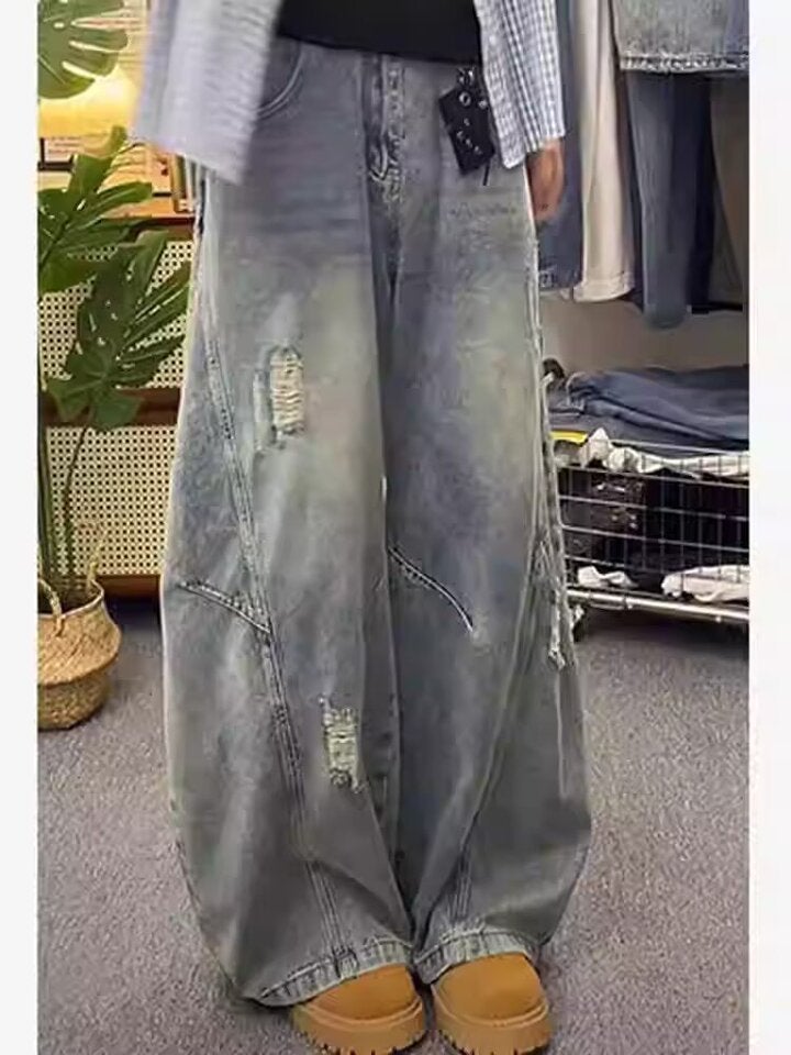 Unisex Casual Daily Denim Jeans - Image 3