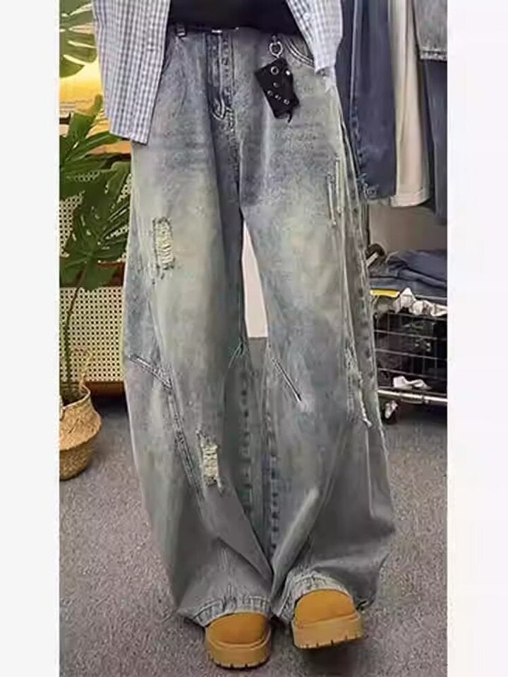 Unisex Casual Daily Denim Jeans - Image 2