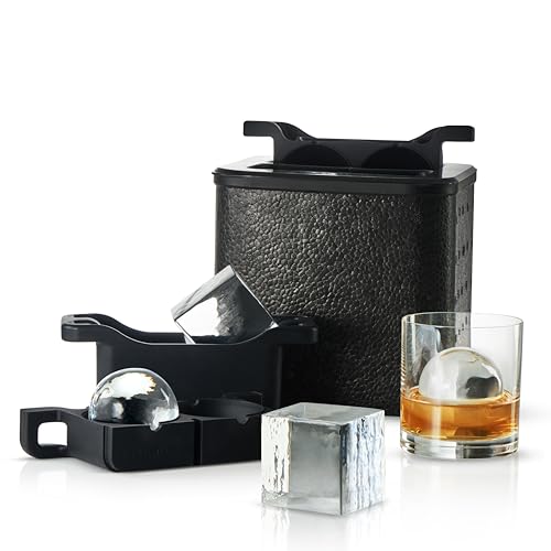 Berlinzo Clear Ice Cube Maker Mold - Combo 2+2 Crystal Clear Ice Cubes & Balls - Ice Square Maker Mold, Pure Round Ice Spheres for Whiskey, Cocktails & Bourbon (Non-electric) - Image 1