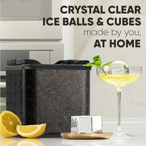 Berlinzo Clear Ice Cube Maker Mold - Combo 2+2 Crystal Clear Ice Cubes & Balls - Ice Square Maker Mold, Pure Round Ice Spheres for Whiskey, Cocktails & Bourbon (Non-electric) - Image 3