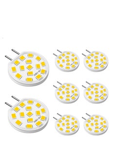 KASTWAVE 8 Pack G8 LED Bulb Dimmable Disc Puck Light Bulbs Halogen Bulb Equivalent Warm White for Under Counter Kitchen Lighting Under Cabinet Light  - Image 1