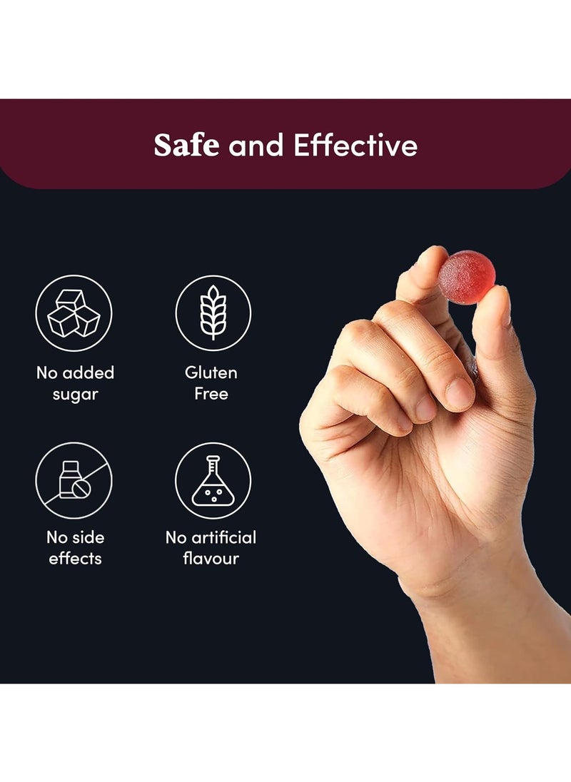 Pure Himalayan Shilajit Gummies with KSM 66 Ashwagandha - Boosts Stamina, Strength & Improves Energy Levels - No Added Sugar - Pack of 60