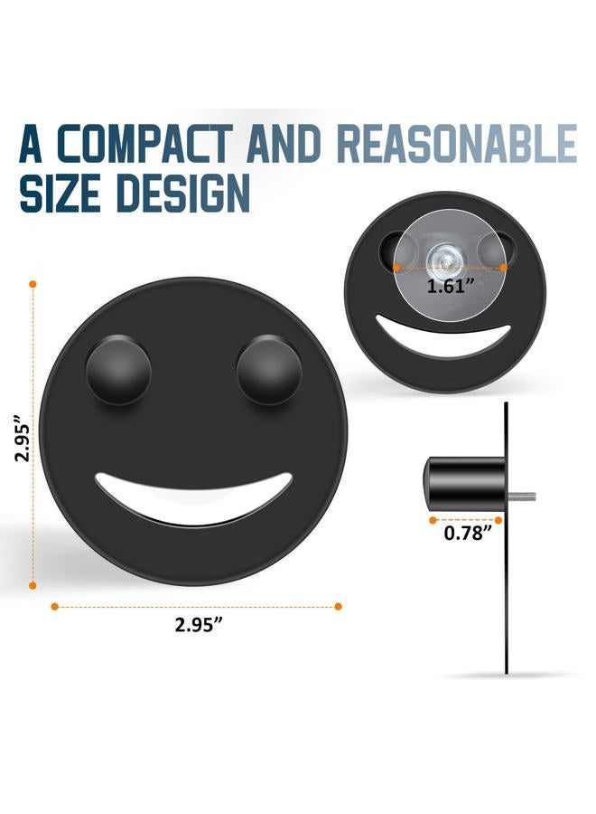 Yoshiky Stainless Steel Smiley Face Sponge Holder, Silver Sink Caddy Organizer Storage with Suction Cup for Kitchen, Kitchen Accessories Decor Scrubber-Black - Image 5
