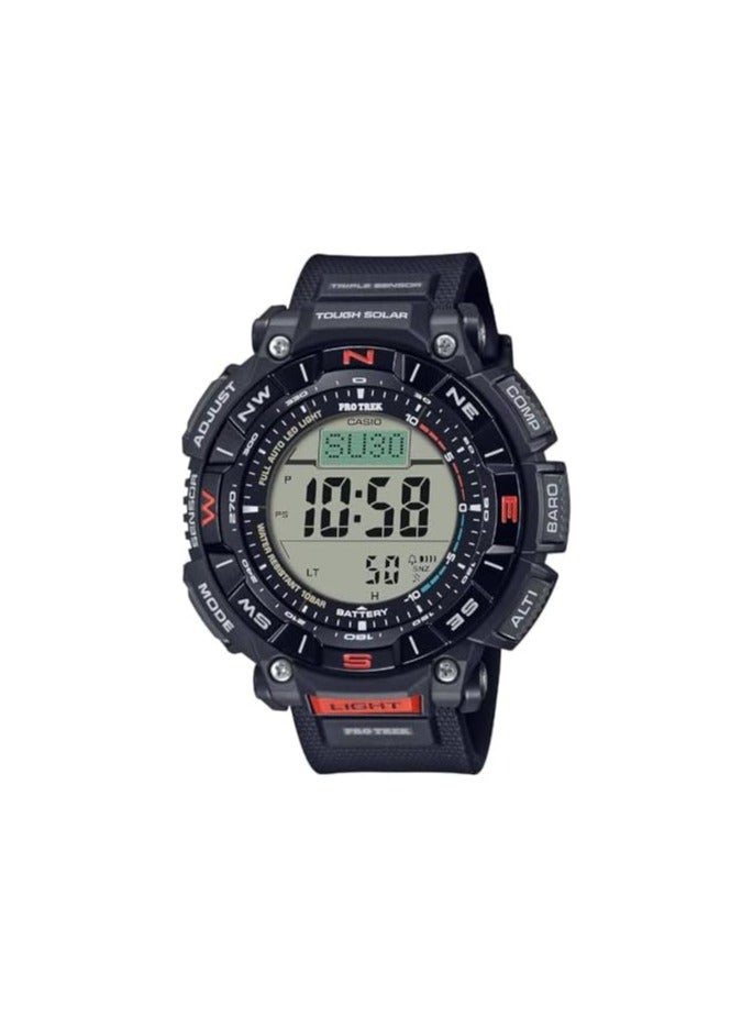 كاسيو ساعة كاسيو برو تريك - PRG-340-1DR مينا شفافة، سوار أسود - Image 1