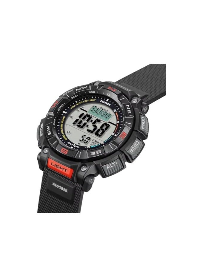 كاسيو ساعة كاسيو برو تريك - PRG-340-1DR مينا شفافة، سوار أسود - Image 2