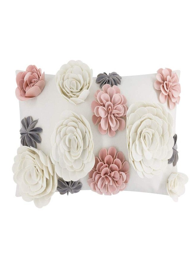 KINGROSE 3D Flower Throw Pillow Cover Decorative Accent Pillow Case Floral Cushion Cover Sofa Bed Living Room Home Decor 12 x 20 Inches Pink - Image 1