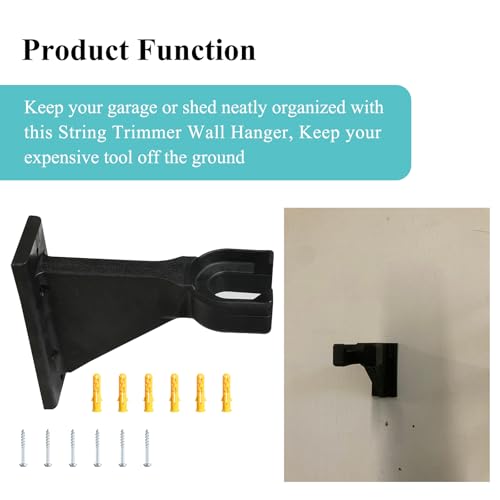 WFCYX Premium Heavy-Duty Wall Hanging Holder for Garden Power Tools, Garage Storage Organizer, Storage Hooks for Trimmer, Holds up to 300lbs, Fits EGO 56V Trimmer and Edger, Ego Power/Edger(2Pcs/6-Hole) - Image 5
