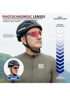 Rockbros Photochromic Cycling Glasses For Men Running Glasses For Women Mountain Bike Sunglasses  - Image 2