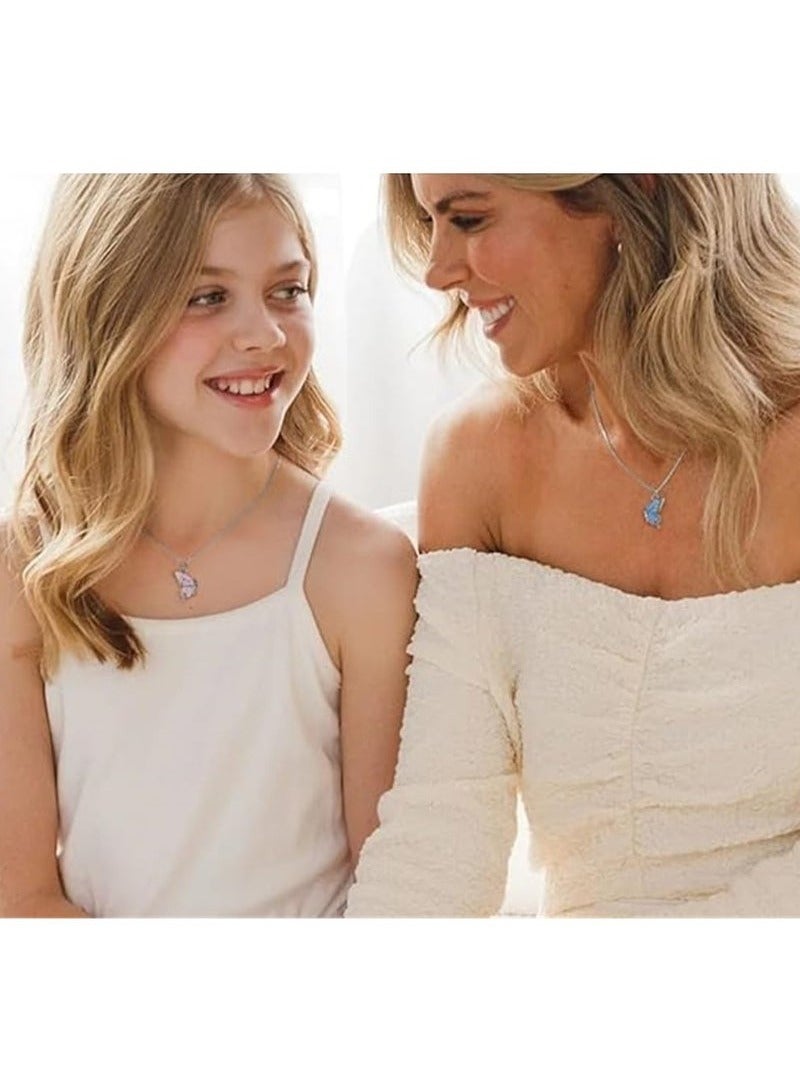 Matching Best Friend Necklace Set for 2, Heart Pendant & Butterfly Bracelets, Sister Jewelry Gift for Birthdays & Special Occasions  - Image 4