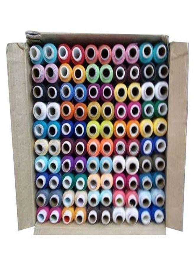 YOOKO Assorted Color Polyester Thread Sewing Threads Spools with Fast Colour Design,300M Each (Pack of 50) - Image 1