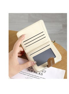 Generic Women's Short Wallet 2025 - Floral Design with Zipper - Gift for Ladies (Beige)  - Image 4