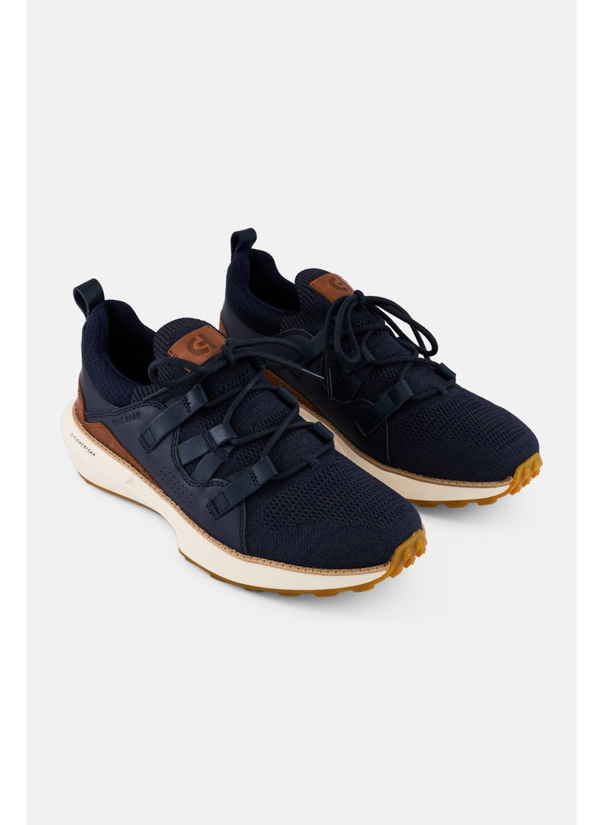 COLE HAAN Men Medium Grnd Motion Stitch Lace Up Outdoor Shoes, Navy  - Image 1