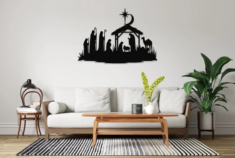 BLIND SHOP Nativity Wall Decor Nativity Nativity Scene Nativity Art Nativity Wall Art Jesus Jesus Art Christian Christian Art Wall Art Gift - Image 1