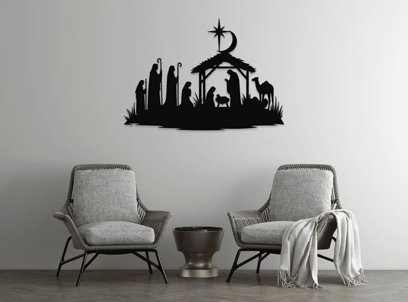 BLIND SHOP Nativity Wall Decor Nativity Nativity Scene Nativity Art Nativity Wall Art Jesus Jesus Art Christian Christian Art Wall Art Gift - Image 3