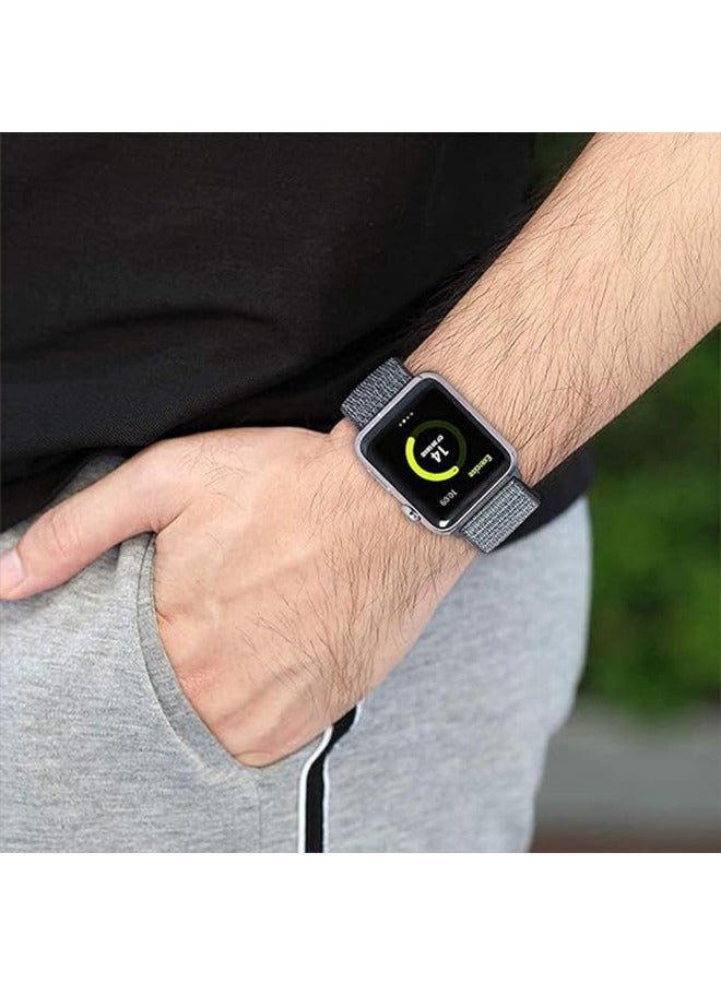 CHENYA Nylon Band Compatible with Apple Watch 42mm 44mm 45mm iWatch 6/SE/5/4/3/2/1 Strap, Fit for iPhone Watch Band Women Men Stretchy Elastic Braided Ventilate Bracelet(Celestial Teal) - Image 5