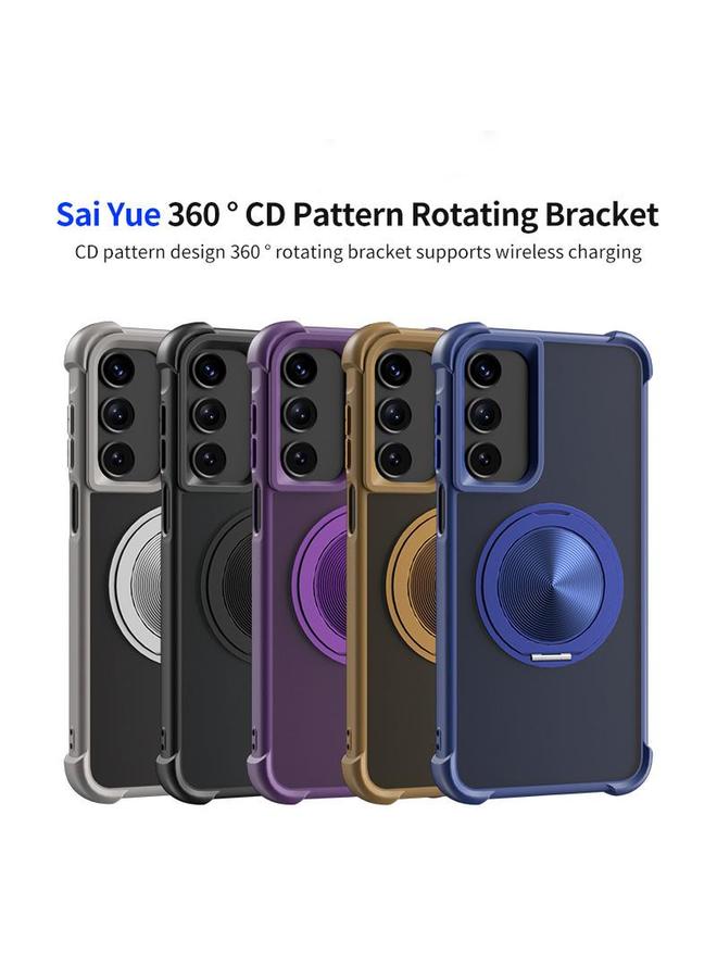 اس-توب جراب لهاتف Samsung Galaxy A15 5G CD Texture دوار 360 درجة مع حامل MagSafe - Image 2