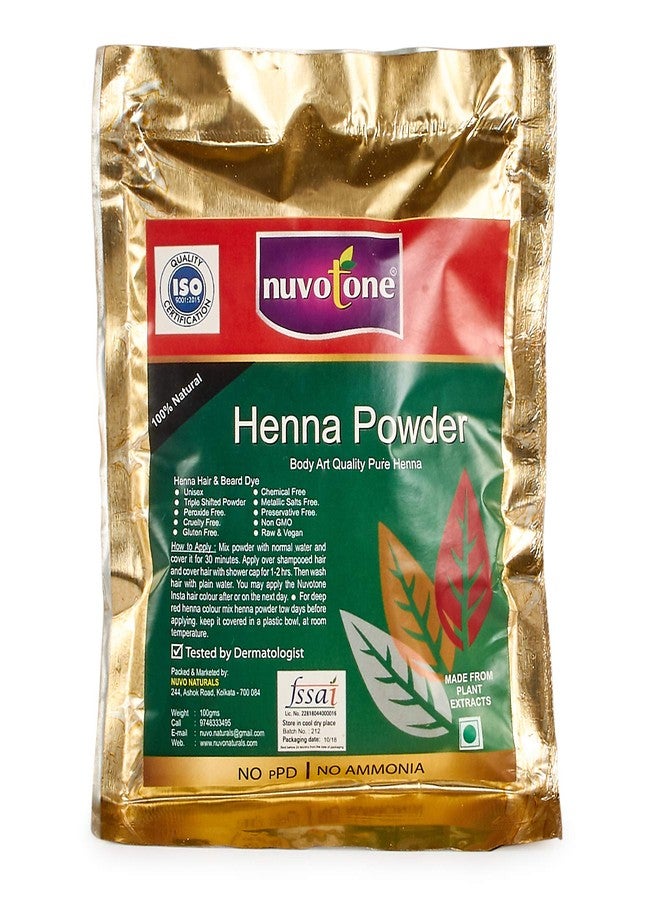 Nuvotone Ppd And Ammonia-free Ayurvedic Natural Black Hair color Kit - Insta Natural Hair color (Natural Black) [Pack Of 2] And Body Art Quality Henna Powder - Image 3