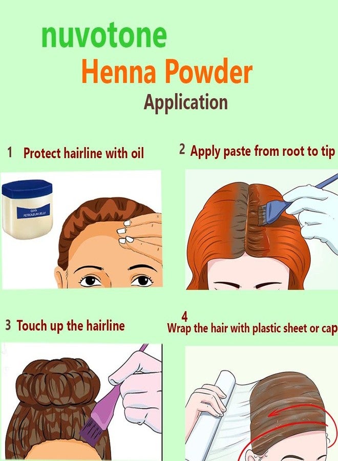 Nuvotone Ppd And Ammonia-free Ayurvedic Natural Black Hair color Kit - Insta Natural Hair color (Natural Black) [Pack Of 2] And Body Art Quality Henna Powder - Image 5