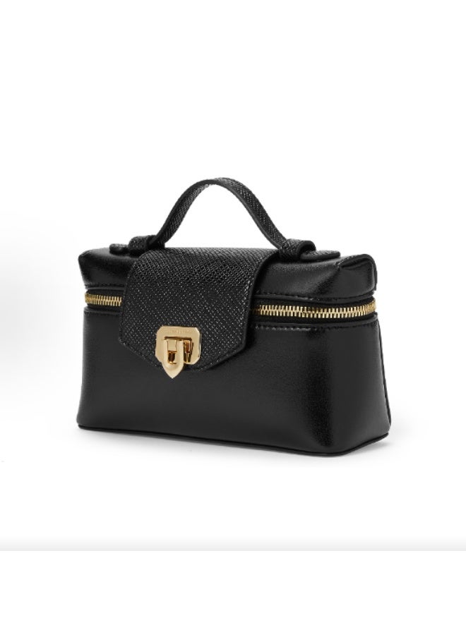 Charles & Keith Arwen Top Handle Vanity Bag u0026 Crossbody Bag - Black - Image 2