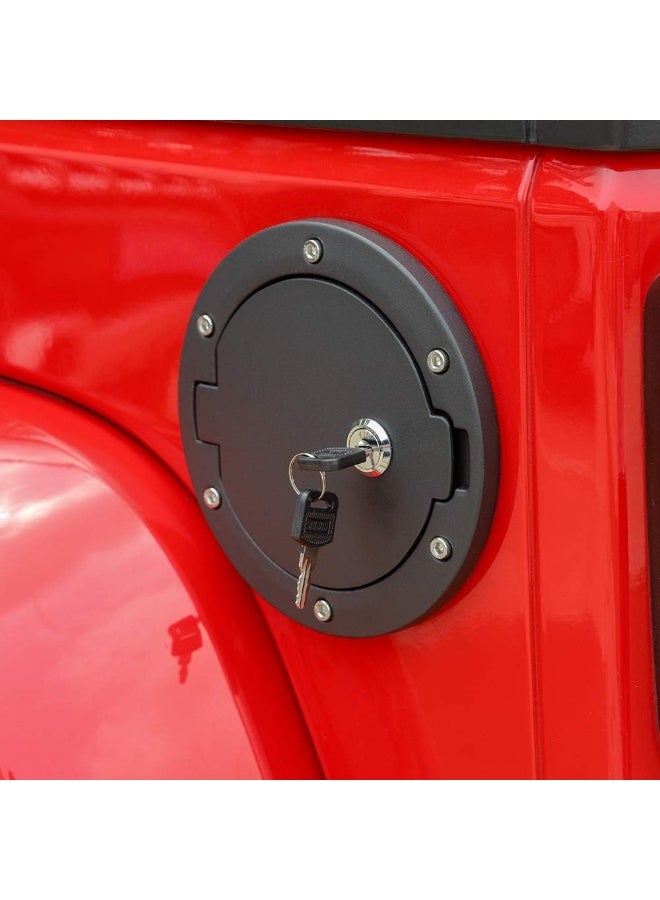 JeCar JeCar Fuel Door Cover Locking Gas Cap Cover for 2007-2018 Jeep Wrangler JK & Unlimited  - Image 2